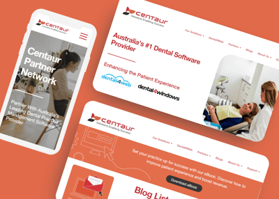 Centaur Dental Software Provider Website Redesign 