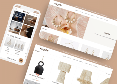 Klaylife Shopify design and eCommerce website