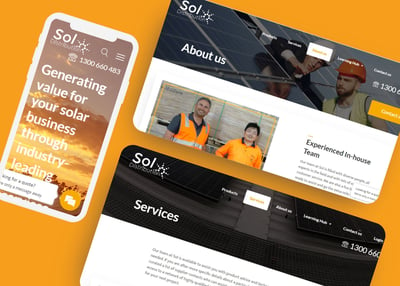 Solgen Solar`s website design and development